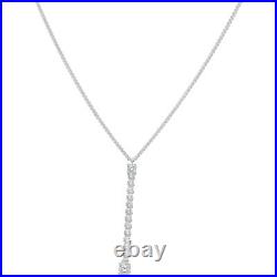 New Sterling Silver Cubic Zirconia Line Pendant & 18 Necklace 455mm(18) Sil