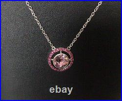 New Sterling Silver Pendant Set With Cubic Zirconia With Chain. (b004)