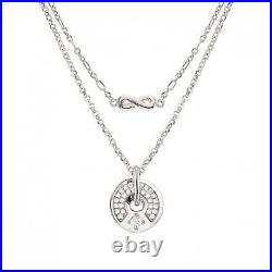 Nominations Sentimental Silver Cubic Zirconia Round Necklace 149203/017