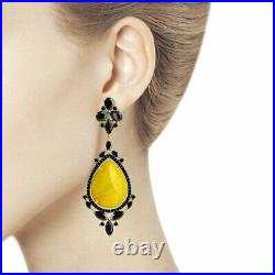 Novelty SOKOLOV 925 gilded silver earrings with cubic zirkonia long