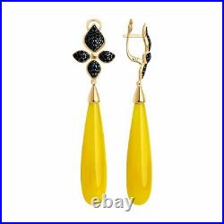 Novelty SOKOLOV Earrings in gilded silver 925 with cubic zirkonia and synthetic