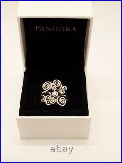 Pandora Autumn Wind Ring Retired Size 60 Cubic Zirconia 190203CZP