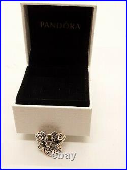 Pandora Autumn Wind Ring Retired Size 60 Cubic Zirconia 190203CZP