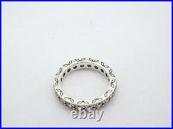 Pandora Sterling Silver Infinity Cubic Zirconia Band Ring, size 9
