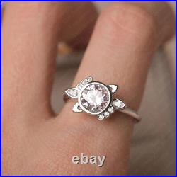 Pink Cubic Zircon Ring, Promise ring, Sterling Silver, Engagement Ring For Women