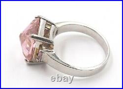 Pink Cubic Zirconia 925 Sterling Silver Ring