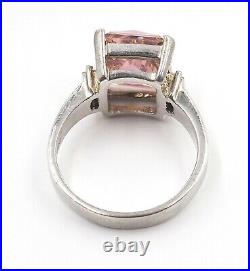 Pink Cubic Zirconia 925 Sterling Silver Ring