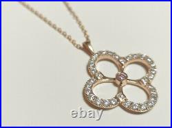 Pink Cubic Zirconia Pendant Georgini Rose Gold Sterling Silver rrp £149