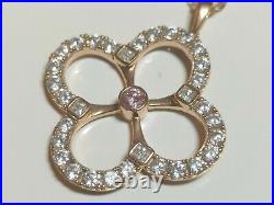 Pink Cubic Zirconia Pendant Georgini Rose Gold Sterling Silver rrp £149