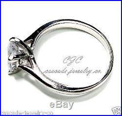 Princess CUT Engagement / Wedding Ring SOLID Sterling Silver Cubic Zirconia CZ