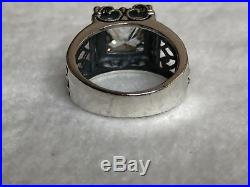 RARE SIZE 9 Silpada Sterling Silver Uptown Cubic Zirconia CZ Filigree Ring R0981