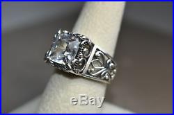 RARE SIZE 9 Silpada Sterling Silver Uptown Cubic Zirconia CZ Filigree Ring R0981