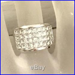 RARE Sz 6 SILPADA R1405 Sterling Silver Channel Set Cubic Zirconia Pave Ring HTF