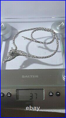 Rachel Zoe Sterling Silver Cubic Zirconia Panther Necklace