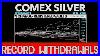 Record Comex Silver Withdrawals U0026 Bullion Demand