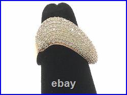 Rose Gold Plated. 925 Sterling Silver Cubic Zirconia Fashion Cocktail Ring, Sz 6