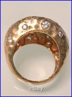 Ross Simons Gold-plated/sterling Silvercubic Zirconia Dome Ring Sz5.259.6gr