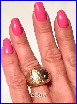 Ross Simons Gold-plated/sterling Silvercubic Zirconia Dome Ring Sz5.259.6gr