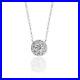 Round Cluster Style Cubic Zirconia on Fixed Chain Sterling Silver