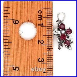 Ruby & Cubic Zirconia 925 Sterling Silver Pendant