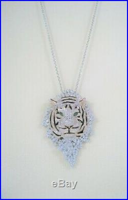 SIBERIAN TIGER NECKLACE Cubic Zirconia ROSE & WHITE GOLD-plated 925 S. SILVER