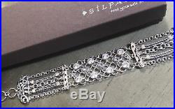 SILPADA. 925 Sterling Silver CAVALIER Cubic Zirconia CZ Bracelet B2711 NEW