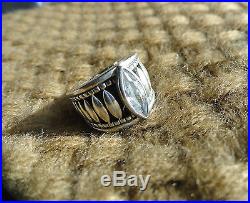 SILPADA. 925 Sterling Silver OXIDIZED MARQUISE CUBIC ZIRCONIA RING, Sz 8. R1293