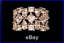 SILPADA COSMORARERETIREDSTERLING SILVER 925MULTI CUBIC ZIRCONIA RING Sz 6