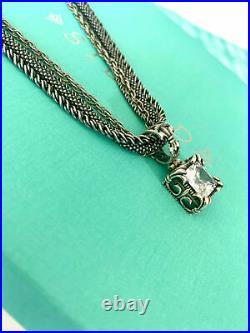 SILPADA N1719 Multi Chain Popcorn Necklace Uptown Pendant S0979 Cubic Zircon