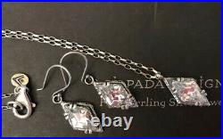 SILPADA N1882 Marquise Cubic Zirconia Necklace & Earring Set W1884 MINT