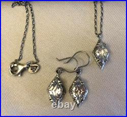 SILPADA N1882 Marquise Cubic Zirconia Necklace & Earring Set W1884 MINT