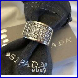 SILPADA R1405 Sterling Silver Channel Set Cubic Zirconia Ring Size 6 RARE HTF