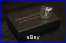 SILPADA R1441 6 Cubic Zirconia Sterling Silver Ring, Sz 5 RARE! HTF