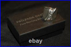 SILPADA R1441 6 Cubic Zirconia Sterling Silver Ring, Sz 7 RARE! HTF