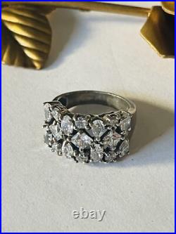 SILPADA RETIRED Sterling Silver 925 COSMO Cubic Zirconia CZ Ring Sz 6.75 Rare