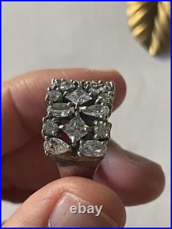 SILPADA RETIRED Sterling Silver 925 COSMO Cubic Zirconia CZ Ring Sz 6.75 Rare