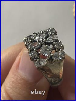 SILPADA RETIRED Sterling Silver 925 COSMO Cubic Zirconia CZ Ring Sz 6.75 Rare