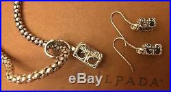 SILPADA UPTOWN SET W0975 N1106 Popcorn Necklace CZ Earrings Pendant S0979 Cubic