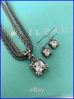 SILPADA UPTOWN SET W0975 N1719 Multi Chain CZ Earrings Pendant S0979 Cubic HTF