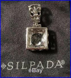 SILPADA W0975 S0979 Cubic Zirconia'UPTOWN' Earrings & Pendent MINT