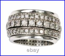 STATEMENT RING Sterling Silver Cubic Zirconia Spinner Ring