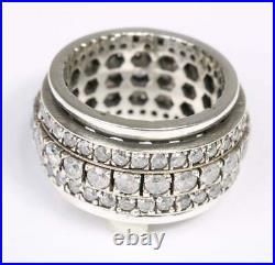 STATEMENT RING Sterling Silver Cubic Zirconia Spinner Ring