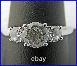 STERLING SILVER 925 CUBIC ZIRCONIA 1/4 WEDDING ENGAGEMENT Estate RING 10.25