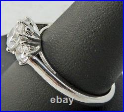 STERLING SILVER 925 CUBIC ZIRCONIA 1/4 WEDDING ENGAGEMENT Estate RING 10.25