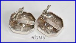 STERLING SILVER 925 VINTAGE ESTATE M&J SAVITT CUBiC ZIRCONIUM EARRINGS CLIP-ON