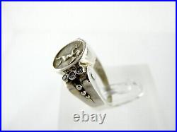 SeidenGang Sterling Silver Cubic Zirconia Roman Cupid Band Ring 6.5g 925 Size 5