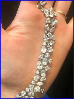 Showstopper! Glitzy Silver Cubic Zirconia Necklace! Wow