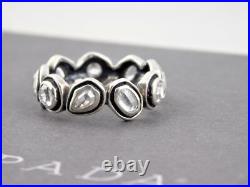 Silpada 925 Sterling Silver Cubic Zirconia BRILLIANCE Eternity Ring R2807 size 8