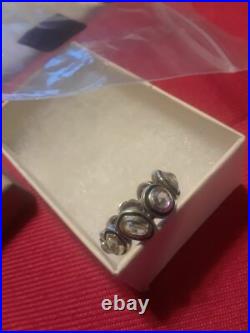 Silpada 925 Sterling Silver Cubic Zirconia BRILLIANCE Eternity Ring R2807 size 8