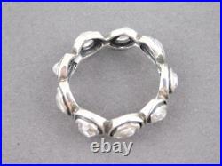 Silpada 925 Sterling Silver Cubic Zirconia BRILLIANCE Eternity Ring R2807 size 8
